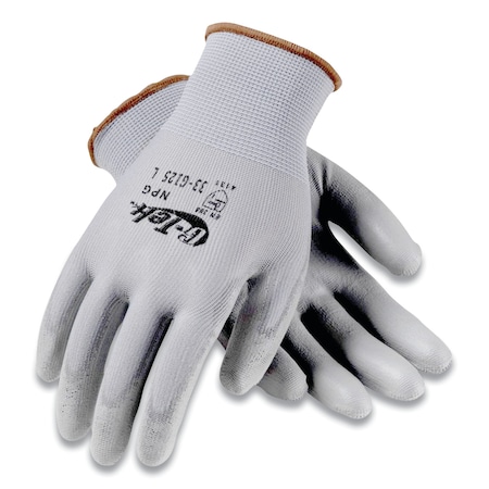 GP Polyurethane-Coated Nylon Gloves, Large, Gray, Pair,12PK